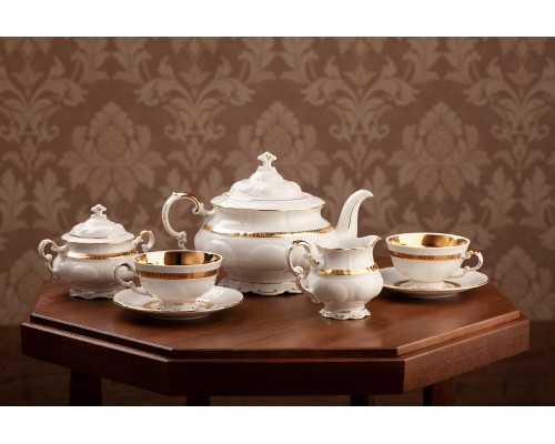Чайный сервиз Национальные традиции золотая лента 15 предметов 